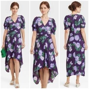 A New Day Crepe Short Sleeve Midi Dress XXL=23” P2P NWT